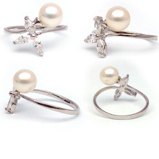 White 7.0mm Freshwater Pearl Ring