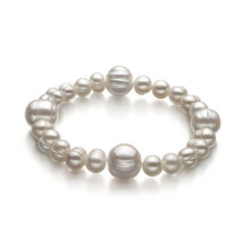 White 6-11mm Freshwater Pearl Bracelet