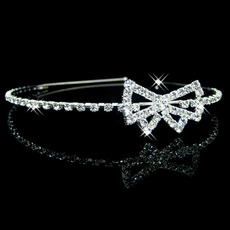 Alloy With Rhinestone Bow Bridal Wedding Tiara