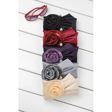 Satin Evening Handbags/ Clutches/ Purses with Flower