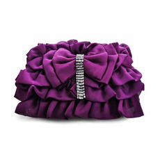 Satin Evening Handbags/ Clutches/ Purses with Bowknot