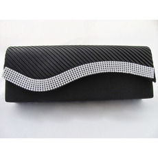 Satin Evening Handbags/ Clutches/ Purses with Rhinestone