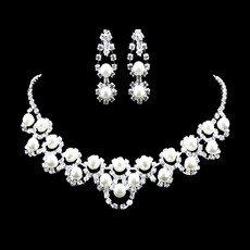 Crystal Earring Necklace Set Wedding Bridal Jewelry Collection