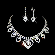 Crystal Earring Necklace Set Wedding Bridal Jewelry Collection