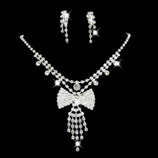 Crystal Earring Necklace Set Wedding Bridal Jewelry Collection