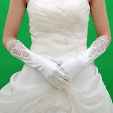 Elbow Lace Ivory Wedding Gloves