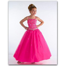 Pretty Discount Spaghetti Straps Sequin Easter/ Flower Girl Dresses