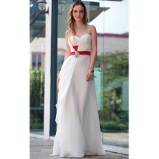 Informal Sheath Spaghetti Straps Floor Length Chiffon Wedding Dresses