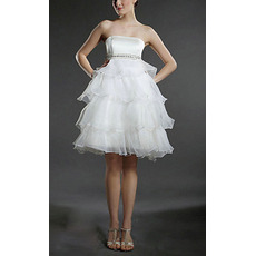 Discount Strapless Short Maternity Wedding Dresses for Pregnant Brides