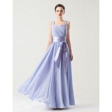 Affordable A-Line Sweetheart Floor Length Chiffon Bridesmaid Dresses