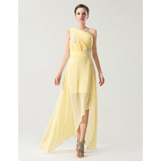 Spring/ Summer One Shoulder Asymmetric Chiffon Bridesmaid Dresses