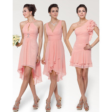 Affordable Sexy Short Chiffon Bridesmaid Dresses for Summer Wedding