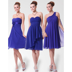 Inexpensive Custom Short Chiffon Bridesmaid Dresses for Summer