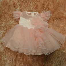 Ball Gown Knee Length Organza Easter Dresses/ Flower Girl Dresses