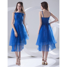 Fashionable Spaghetti Straps Short Organza Homecoming Dresses