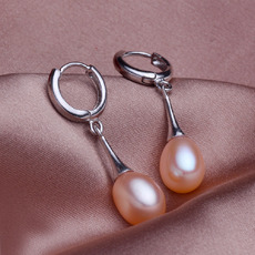 White/ Pink/ Purple 8.5 - 10mm Freshwater Drop Pearl Earring Set