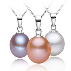 White/ Pink/ Purple Drop 8.5-9.5mm Freshwater Natural Pearl Pendants