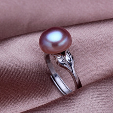 Stunning Pink/ White/ Purple 9.5 - 10.5mm Freshwater Pearl Ring