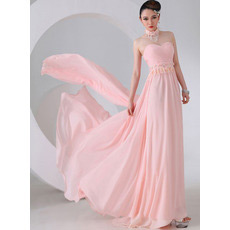 Sheath Sweetheart Chiffon Long Evening/ Prom Dresses for Spring