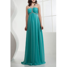 Sexy Chiffon Empire Spaghetti Straps Long Evening/ Prom Dresses