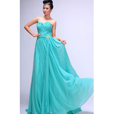 Discount Chiffon Sweetheart Floor Length A-Line Evening Dresses