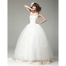 Discount Ball Gown Halter Floor Length Organza Wedding Dresses