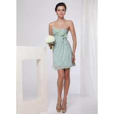 Sexy Chiffon Short Column/ Sheath Sweetheart Cocktail/ Bridesmaid Dresses