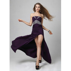 Discount Sheath/ Column Strapless Floor Length Satin Evening Dresses