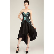 Affordable Sheath Sweetheart High-Low Chiffon Homecoming Dresses