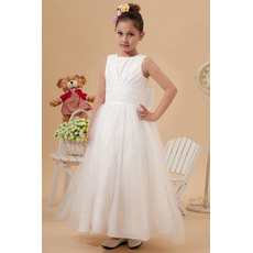 New Style Ankle Length Taffeta Organza First Communion Dresses