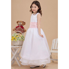 Inexpensive Ankle Length A-Line Organza First Communion Dresses