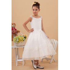 New Style Tea Length A-Line Organza First Communion Dresses