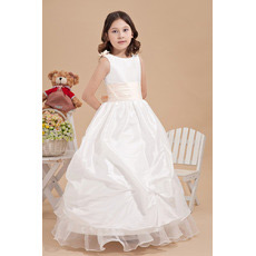 Luxurious Ball Gown Pick-Up Ankle Length First Communion Dresses