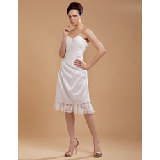 Sexy Sweetheart Taffeta A-Line Short Beach Wedding Dresses for Summer