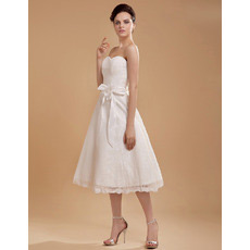 Custom Lace Sweetheart Short Reception Wedding Dresses for Summer