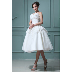 Affordable Custom Ball Gown Sweetheart Short Reception Wedding Dresses