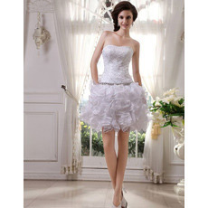 Casual Ball Gown Sweetheart Short Beach Wedding Dresses for Summer