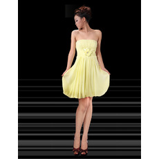 Inexpensive Sexy Strapless Chiffon Short Homecoming/ Party Dresses