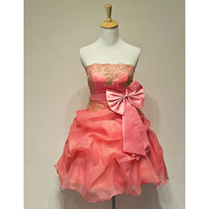 Affordable Strapless Short Taffeta Homecoming/ Party Dresses