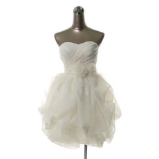 Affordable Elegant Sweetheart Short Organza Homecoming Dresses