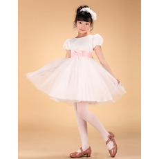 Discount Mini First Communion Dresses with Cap Sleeves and Sashes