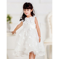 Gorgeous Ball Gown Knee Length Tulle Applique First Communion Dresses