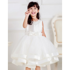 Custom Ball Gown Knee Length Organza First Communion Dresses