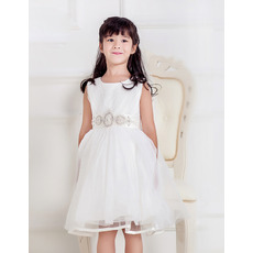 Ball Gown Knee Length Organza First Communion Dresses
