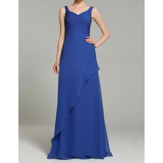 Discount V-Neck Floor Length Chiffon Mother of the Bride Dresses