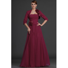 Floor Length Chiffon Mother of the Bride Dresses with Jackets