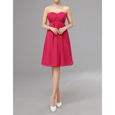 Discount Empire Sweetheart Knee Length Chiffon Bridesmaid Dresses