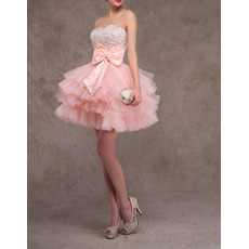 Discount Sweetheart Short Tulle Layered Skirt Homecoming Dresses