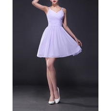 Discount A-Line Straps Sweetheart Short Chiffon Homecoming Dresses