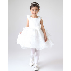 Pretty Ball Gown Short Layered Skirt Girls First Communion Dresses